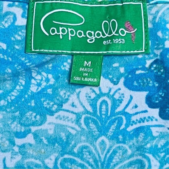 Pappagallo Blue Tile Print Long Sleeve Pullover Dress Sz M NWOT - Picture 12 of 13